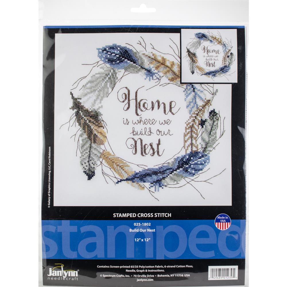 Build Our Nest (12"x12") 025-1802 - Stamped Cross Stitch