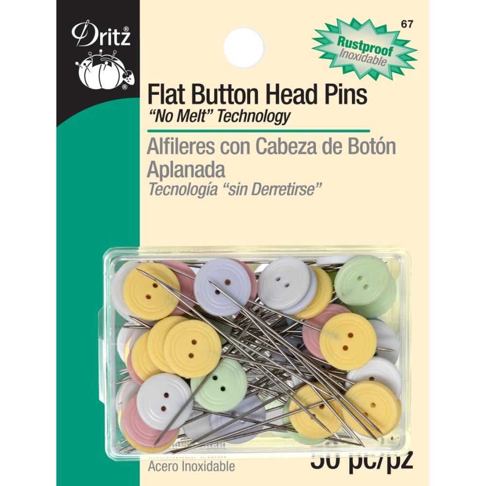 Dritz Flat Button Head Pins (50/Pkg) #67