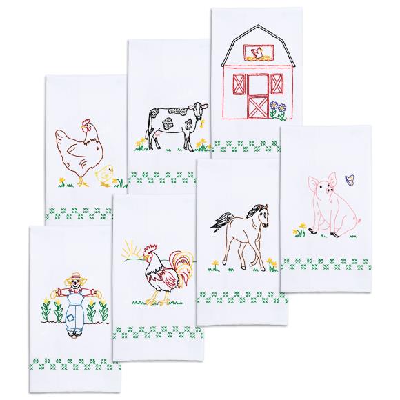 The Countryside Stamped Decorative Hand Towels by Jack Dempsey
