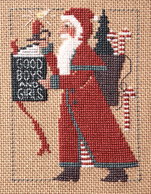 2000 Schooler Santa - Cross Stitch Chart