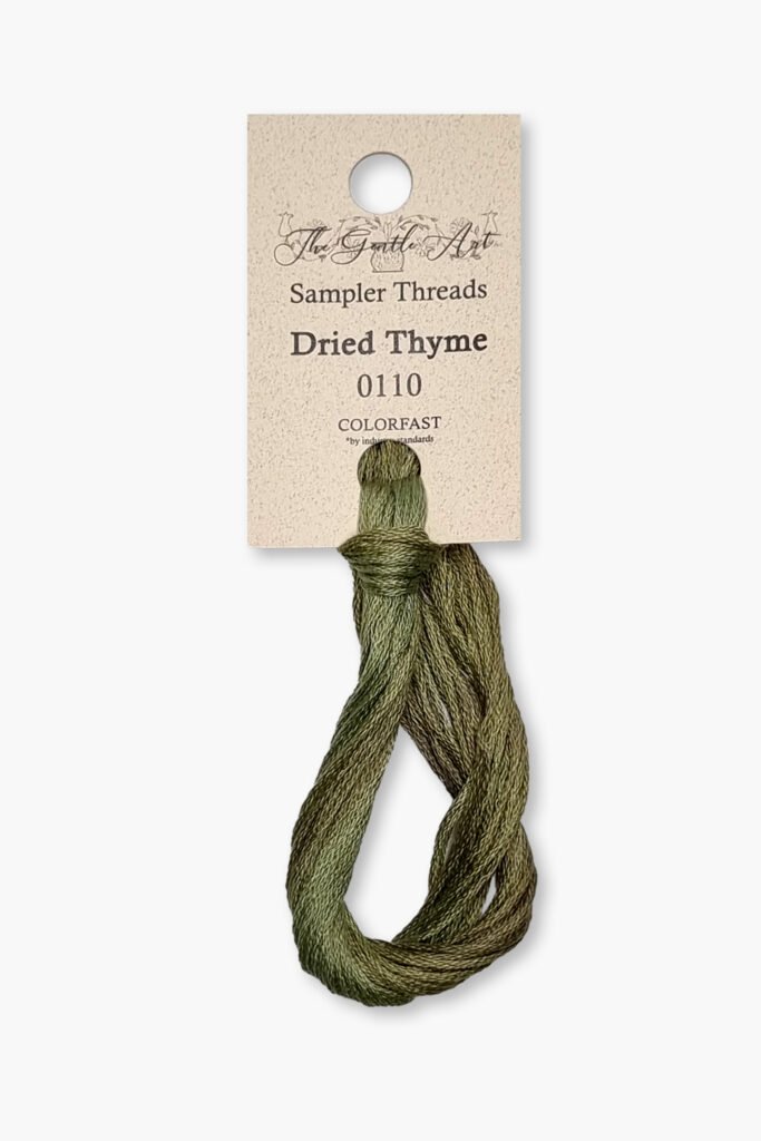 Gentle Art Sampler – Dried Thyme 0110B – 10 yd – 100% Hand-Dyed Cotton