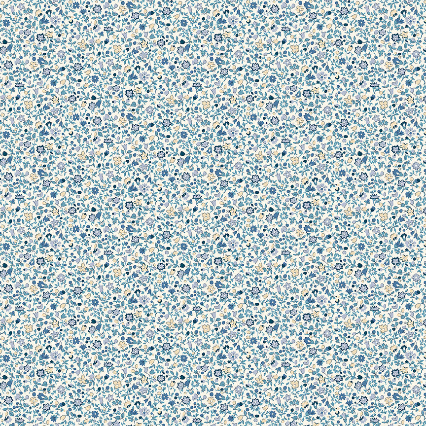 Denim Florals - Posy Haze A - Liberty Fabric Cotton **END OF BOLT .75m**
