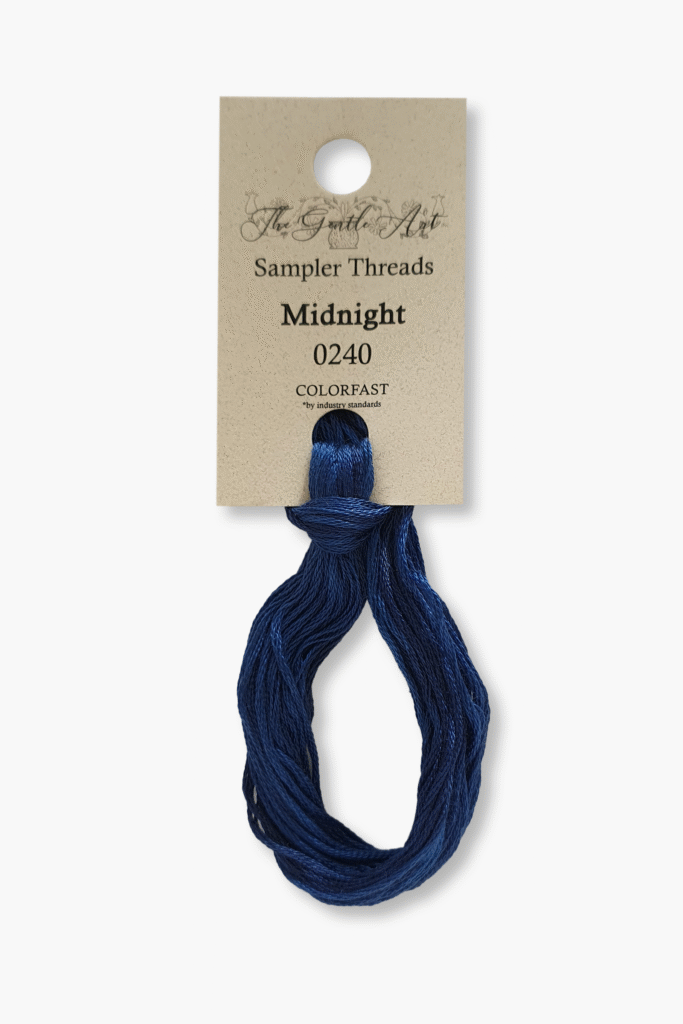 Gentle Art Sampler Threads – Midnight 0240B – 10 YD – 100% coton teint à la main