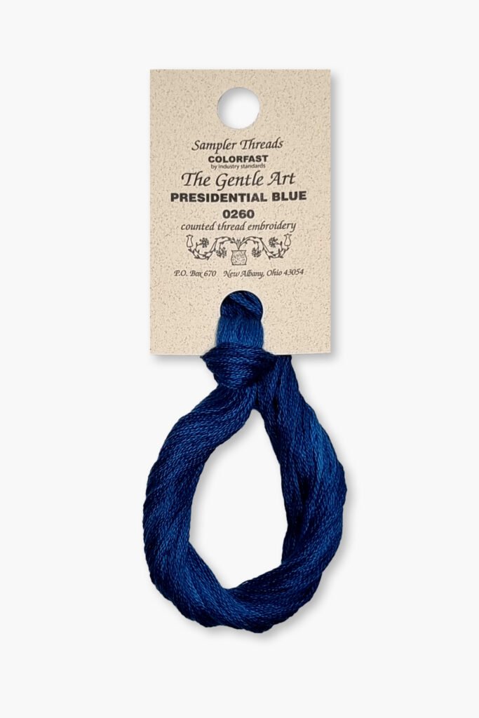 Gentle Art Sampler – Presidential Blue 0260B – 10 yd – 100% Hand-Dyed Cotton
