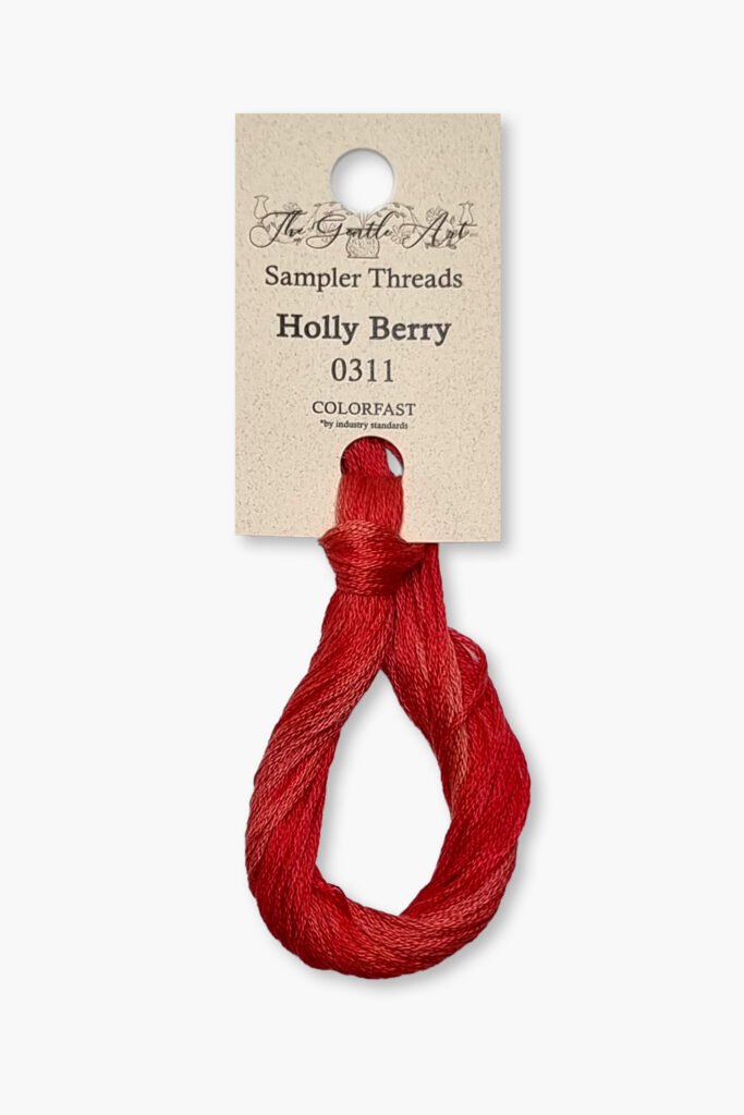 Gentle Art Sampler – Holly Berry 0311B – 10 yd – 100% coton teint à la main