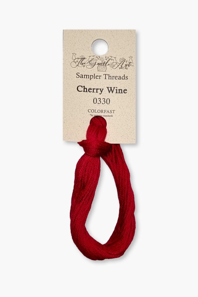Gentle Art Sampler – Cherry Wine 0330B – 10 yd – 100% Hand-Dyed Cotton