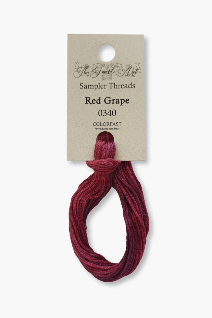 Gentle Art Sampler Threads – Red Grape 0340B – 10 YD – 100% coton teint à la main