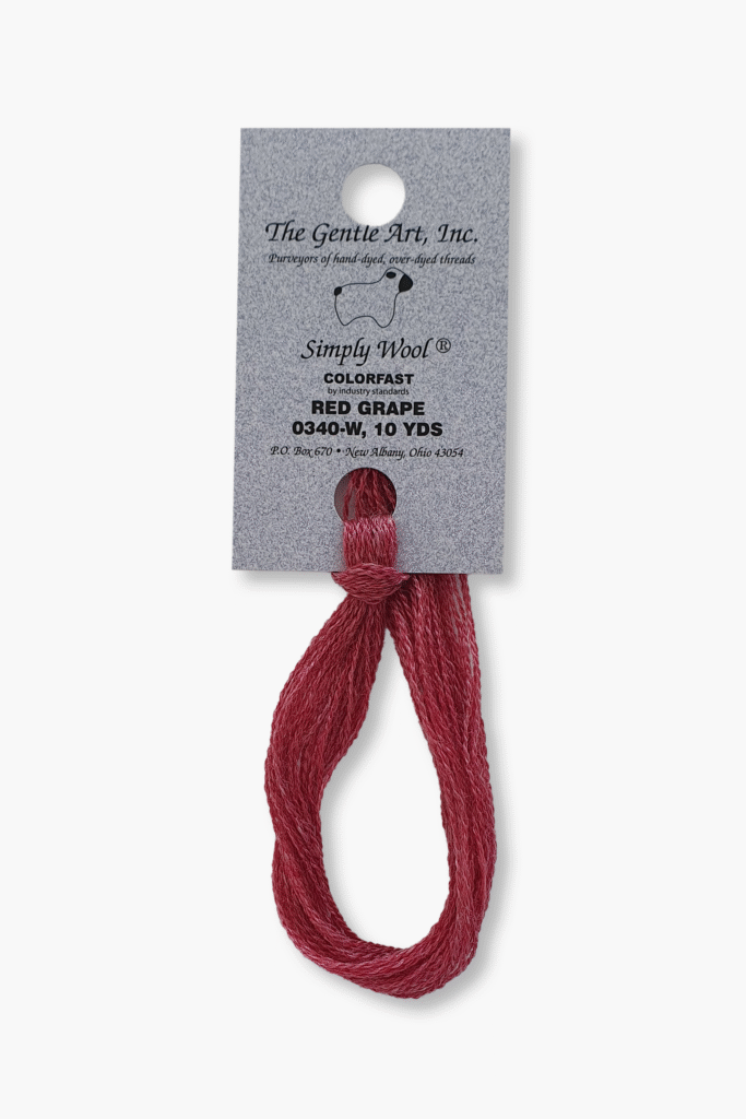 Gentle Art Simply Wool – Red Grape 0340W – 10 verges – 100% laine teinte à la main