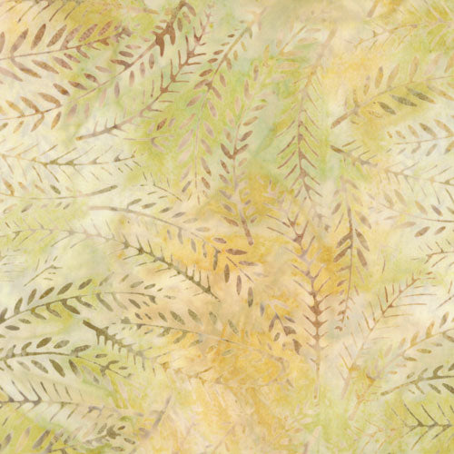 Fern Leaves Q1400 22127 258 Tan/Yellow