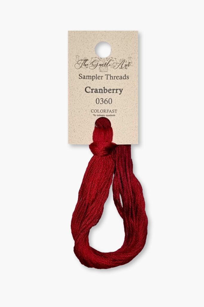 Gentle Art Sampler – Cranberry 0360B – 10 yd – 100% Hand-Dyed Cotton