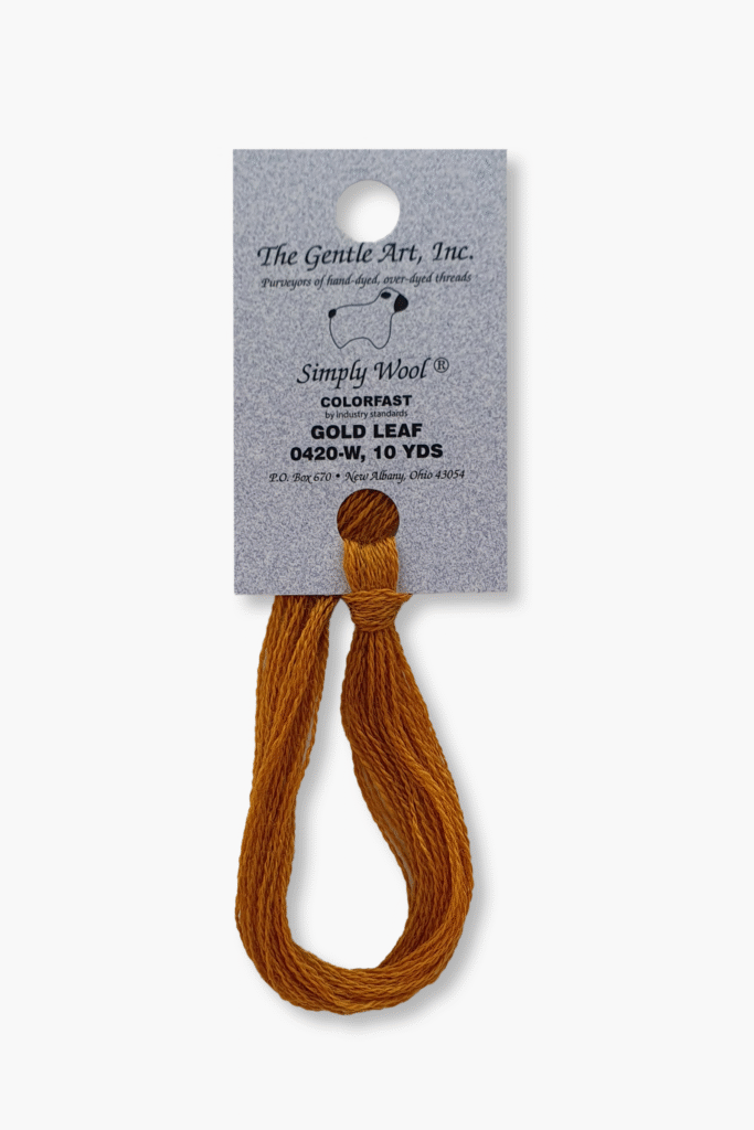 Gentle Art Simply Wool – Gold Leaf 0420W – 10 verges – 100% laine teinte à la main
