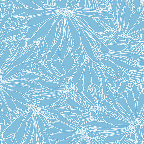 Midnight Poppies5425-50 Daisy Petals-Sky