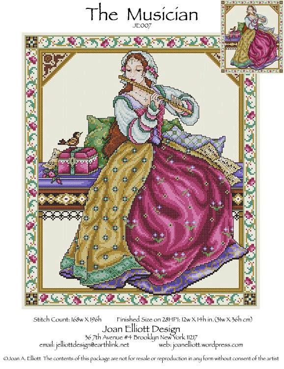 The Musician JE007 - Cross Stitch Chart