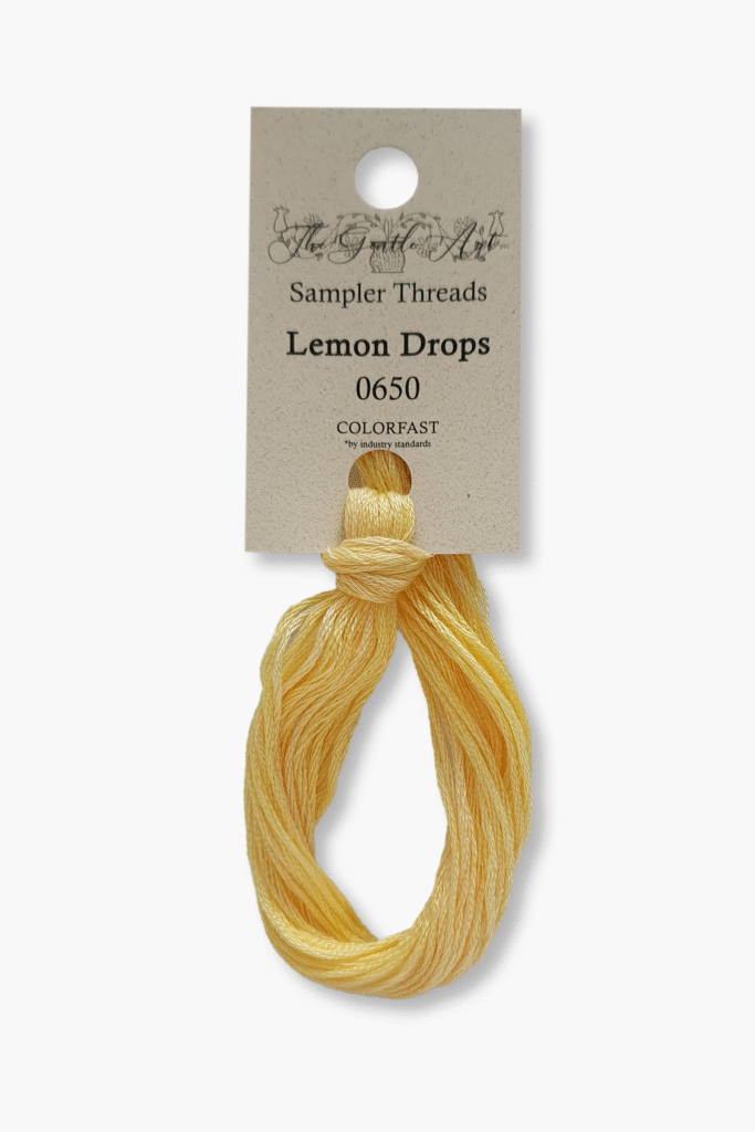 Gentle Art Sampler Threads – Lemon Drops 0650B – 10 YD – 100% coton teint à la main
