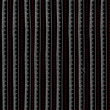 Sew What? - Tape Measure Stripe Black