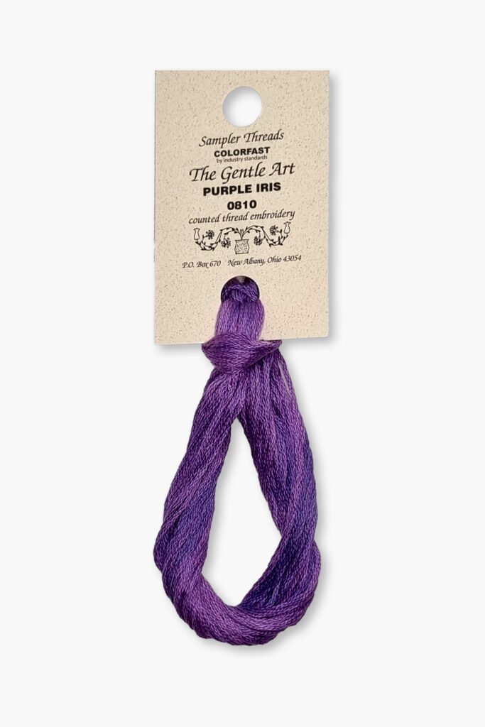 Gentle Art Sampler – Purple Iris 0810B – 10 yd – 100% Hand-Dyed Cotton