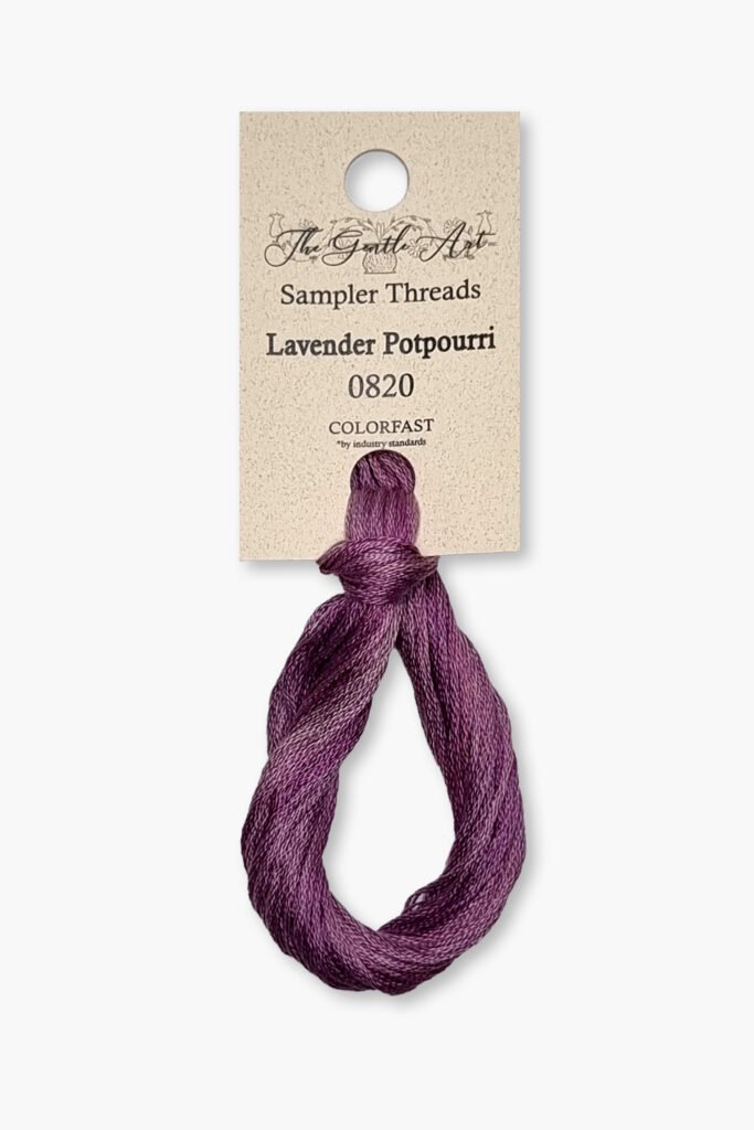 Gentle Art Sampler – Lavender Potpourri 0820B – 10 yd – 100% Hand-Dyed Cotton