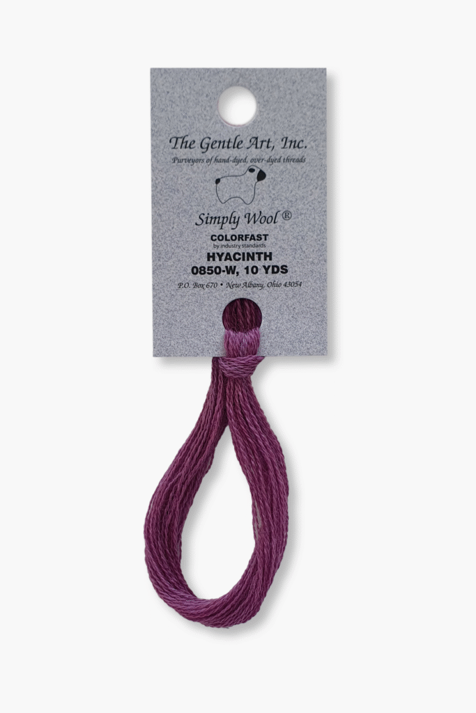 Gentle Art Simply Wool – Hyacinth 0850W – 10 verges – 100% laine teinte à la main