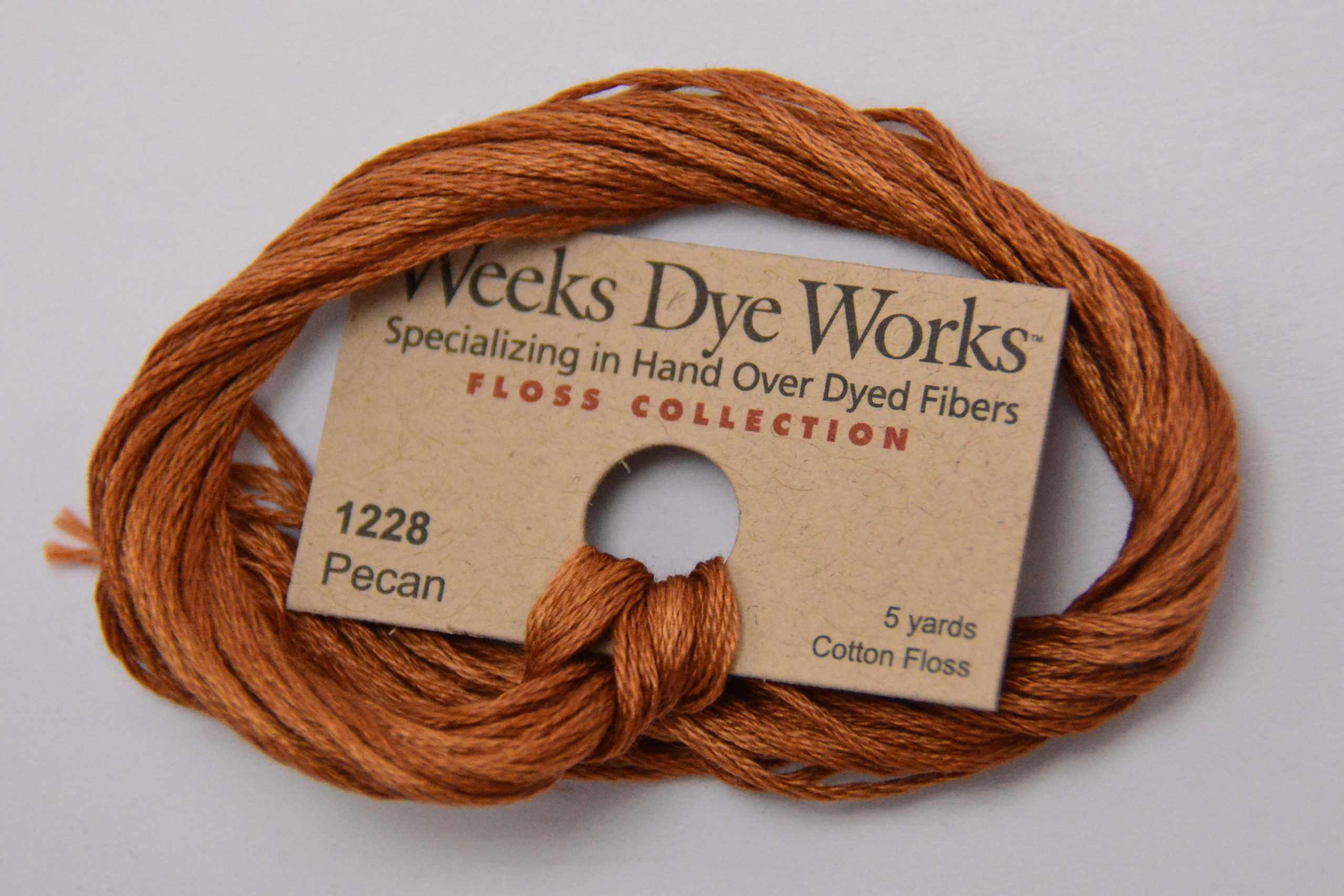 Pecan 1228 Weeks Dye Works 6-Strand Hand-Dyed Embroidery Floss