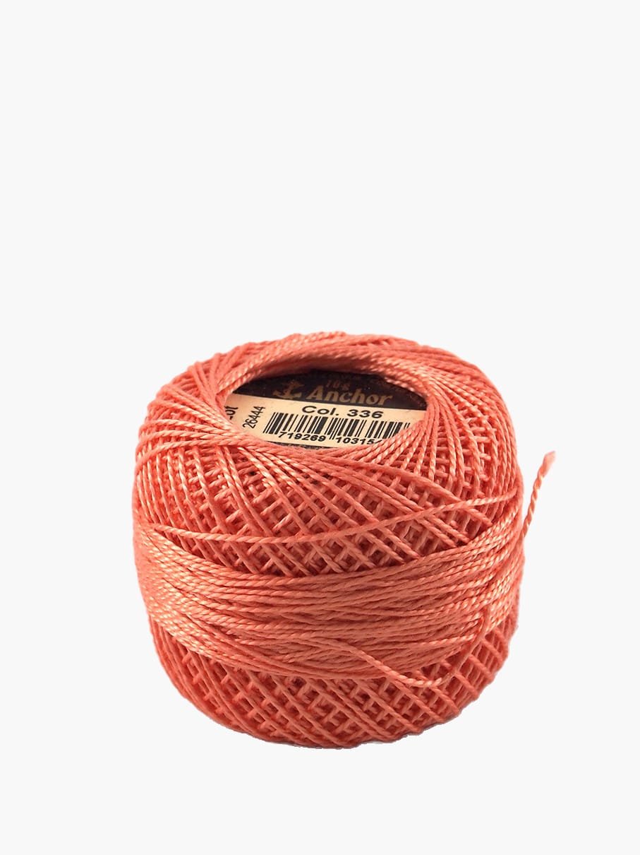 Anchor Perlé No. 8 – Color 336 – 100% coton – Pelote de fil de 10 g
