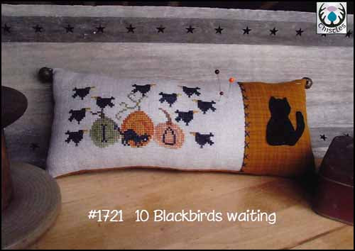 10 Blackbirds Waiting Cross Stitch Pattern by Thistles