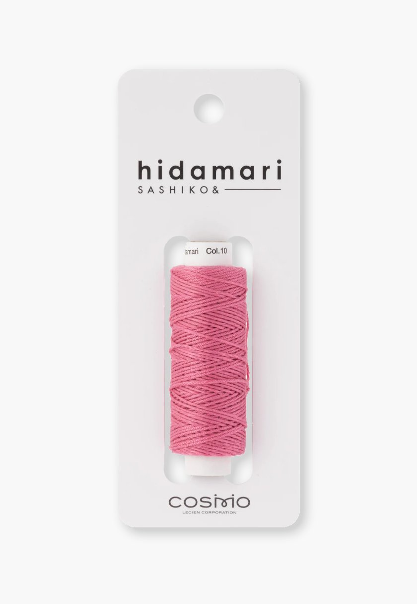 COSMO Hidamari Sashiko Thread 88 – Color 10 Peony– 100% Solid Cotton