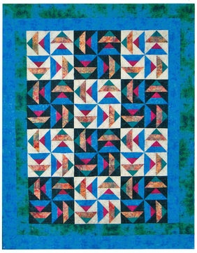 Rainbow Flying Geese Quilt Pattern Downloadby Cottage Quilt Designs