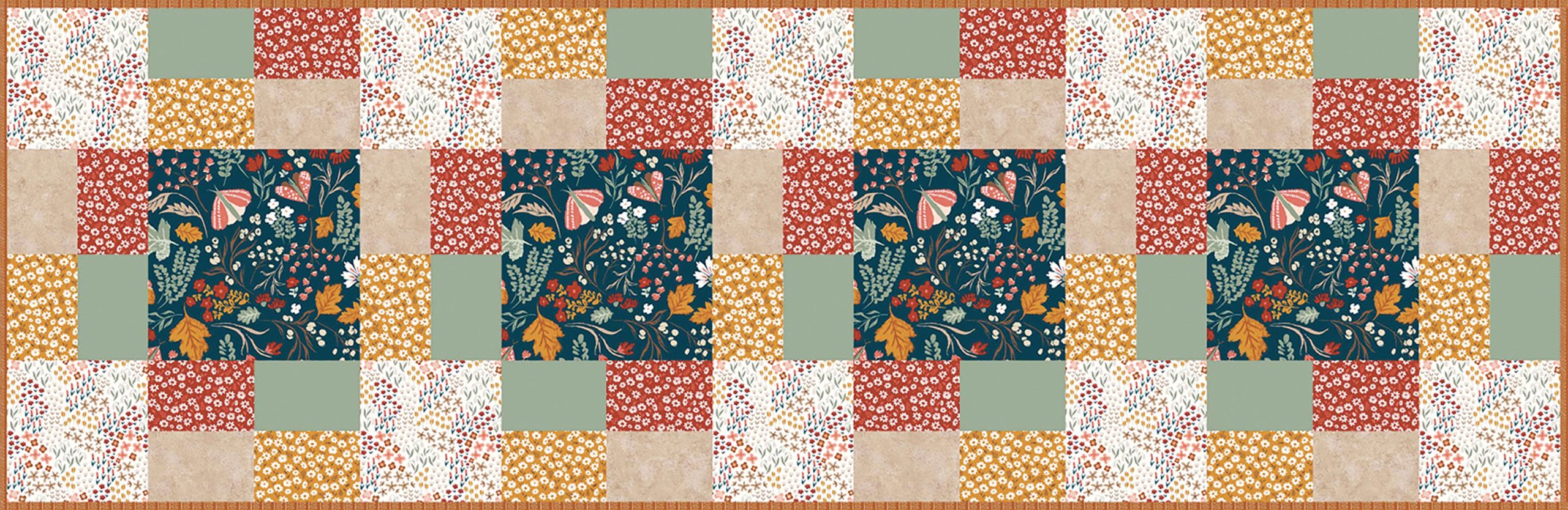 The All-Season Table Runner and Placemats Quilt Pattern Downloadby bean counter Quilts, LLC