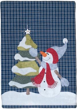 Tea Towel Patternlets - Joyful Snowman Pattern Downloadby The Wooden Bear