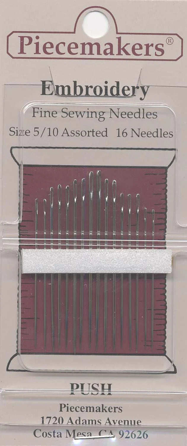 Piecemakers Embroidery Needles, Assorted Sizes
