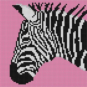 Zebra with Pink Background