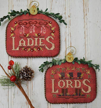 Ladies & Lords: 12 Days Series Cross Stitch Pattern by Hands On Design