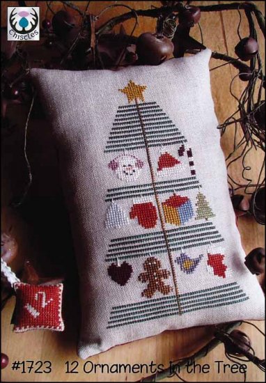 12 Ornaments In The Tree Cross Stitch Pattern by Thistles
