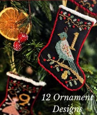 12 Days of Christmas Stockings Cross Stitch Pattern by Annie Beez Folk Art