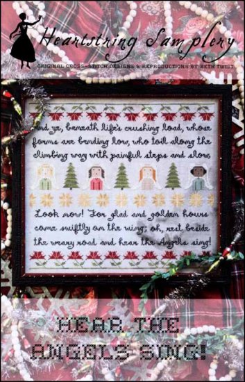 Hear The Angels Sing Cross Stitch Pattern by Heartstring Samplery