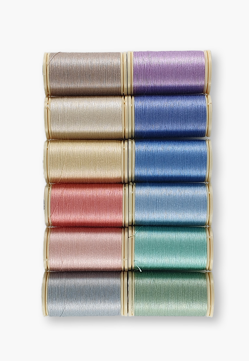 Maison Sajou – Cotton Sewing Thread – Box of 12 Pastel Tones – Fil Au Chinois