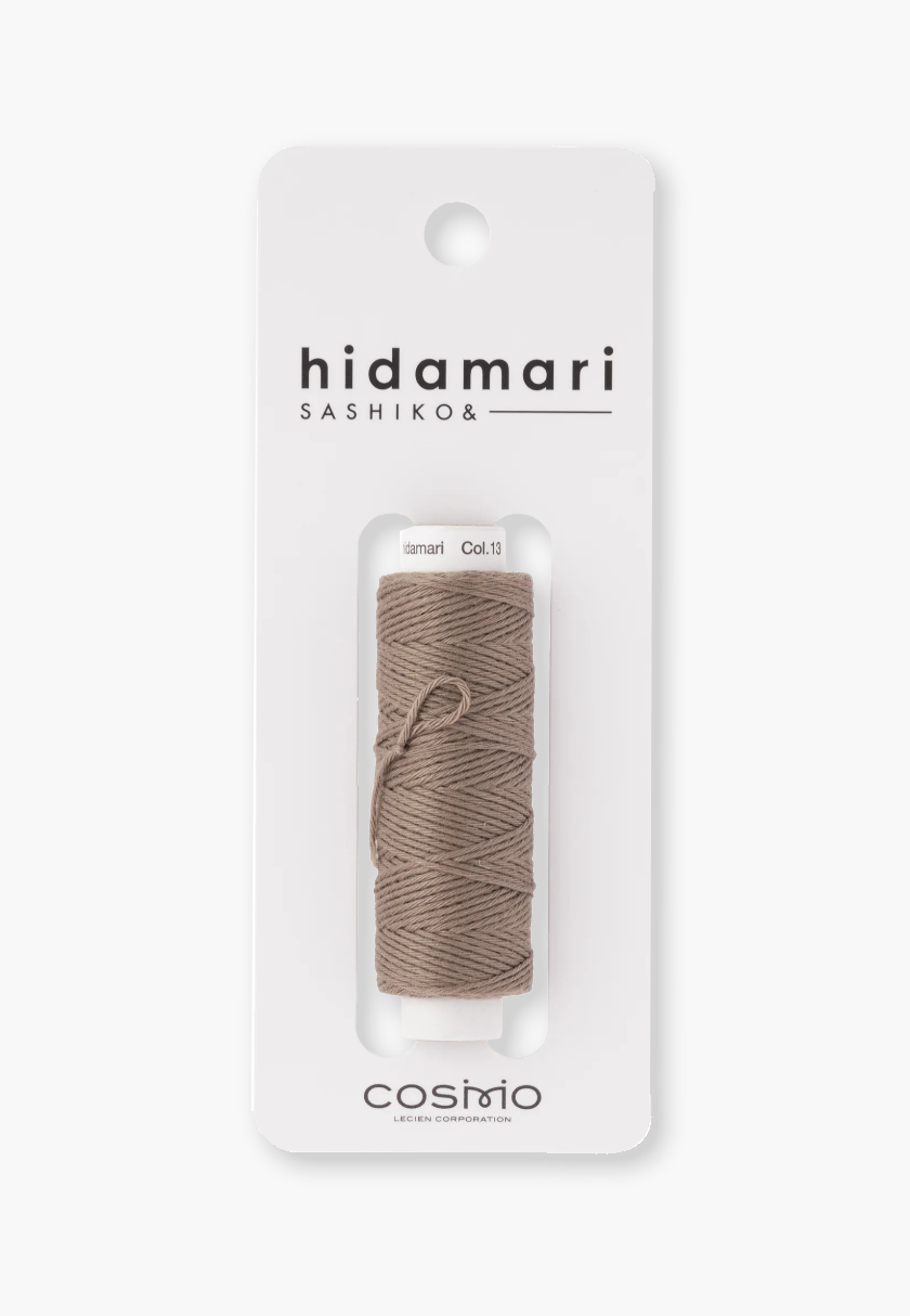 COSMO Hidamari Sashiko Thread 88 – Color 13 Pale Taupe – 100% Solid Cotton