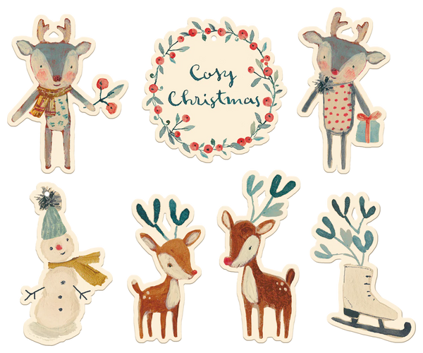Maileg Gift Tags, Cosy Christmas 14 pcs