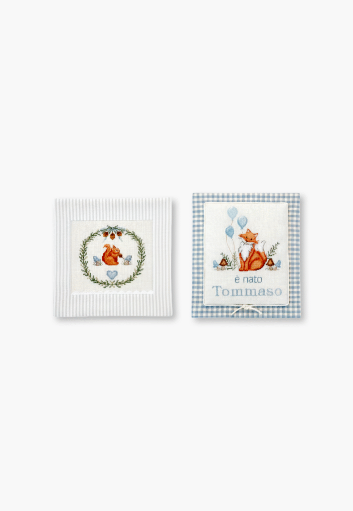Cross-Stitch Kit The friends of the woods – Fox and squirrel