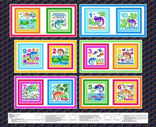 Cheerful and Colorful Counting Book Panel 36" x 43"
