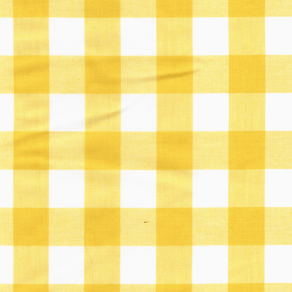 Yellow 1 Inch Gingham Fabric - Reorderable