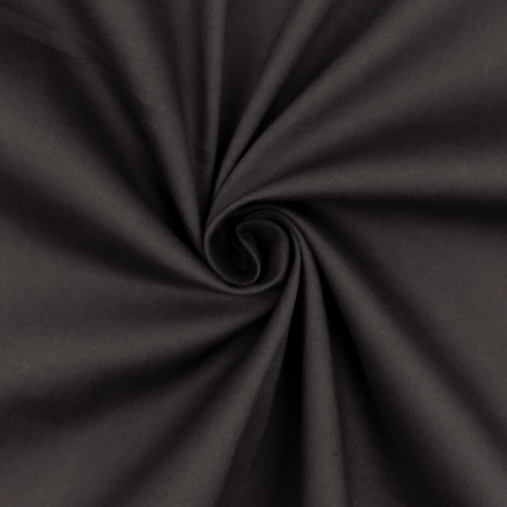 Volcanic Gray Cotton Stretch Poplin Woven Fabric