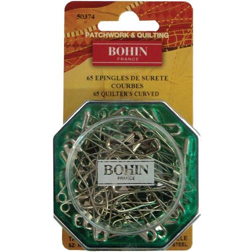 BOHIN Curved Safety Pins, (Sz 2, 65/pk)