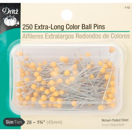 Dritz Extra Long Color Ball Pins (Size 28 250/Pkg)