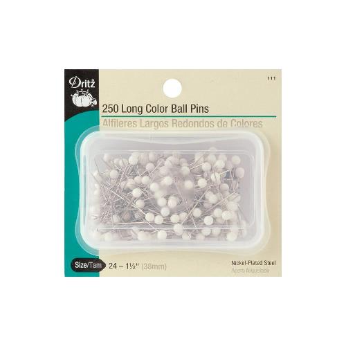 Dritz Long Color Ball Pins (Size 24 250/Pkg)