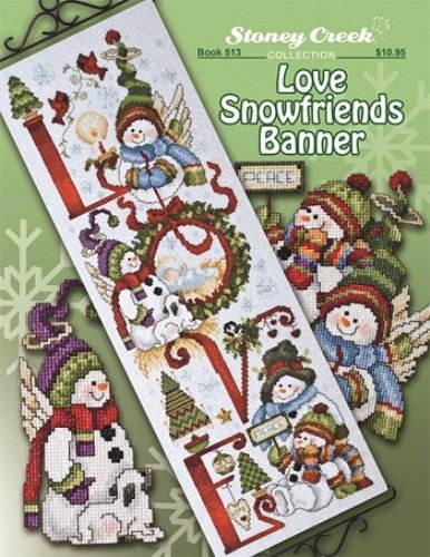 Love Snowfriends Banner Book 513 - Cross Stitch Chart