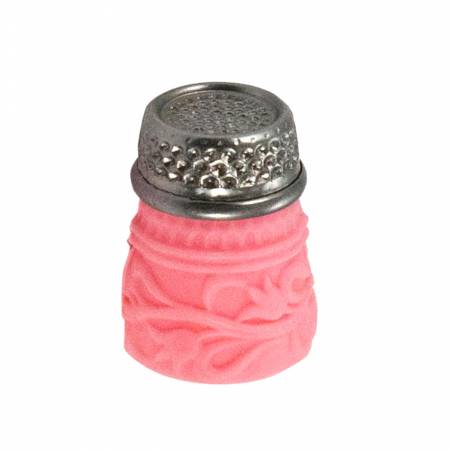 Bohin Silicone Thimble W/Steel Top Small (Pink)