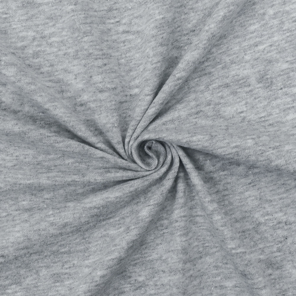 Heather Gray Stretch Cotton Spandex Jersey Knit Fabric