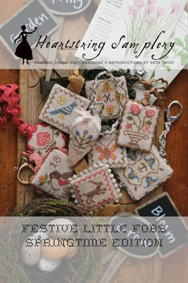 Festive Little Fobs Springtime Edition pattern by Heartstring Samplery