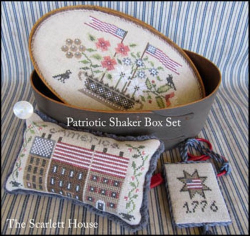 Patriotic Shaker Box - Cross Stitch Chart